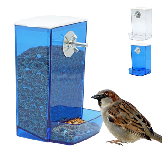 Gravity Bird Seed Feeder with Dustproof Lid