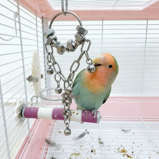 Stainless Steel Chain Bell Toy for Birds