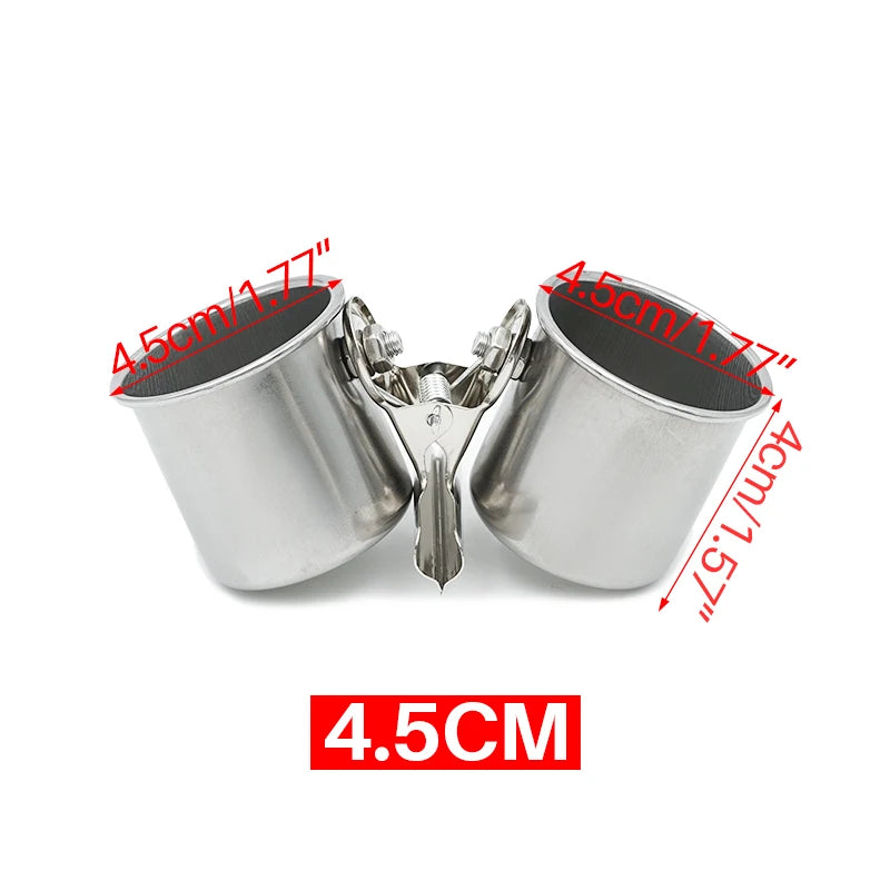 Stainless Steel Bird Feeder Cup Set with Stand Clip