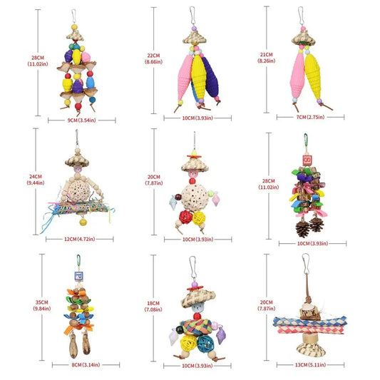 Hanging Natural Bird Toy — Assorted Styles | Bon Bon Bird Toys