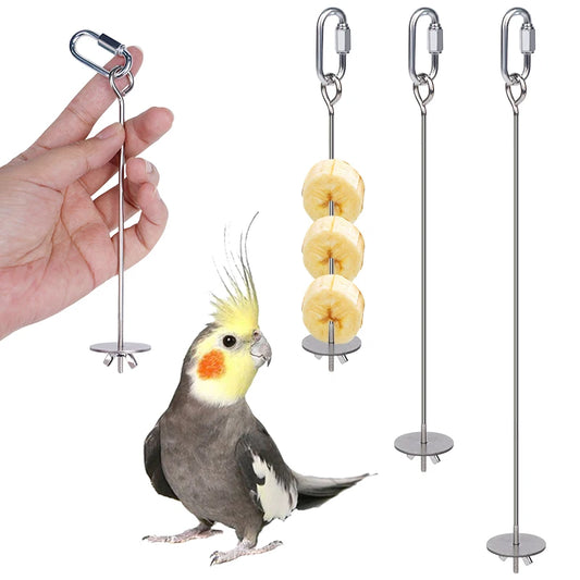 Stainless Steel Fruit and Veggie Skewer for Birds | Bon Bon Bird Toys