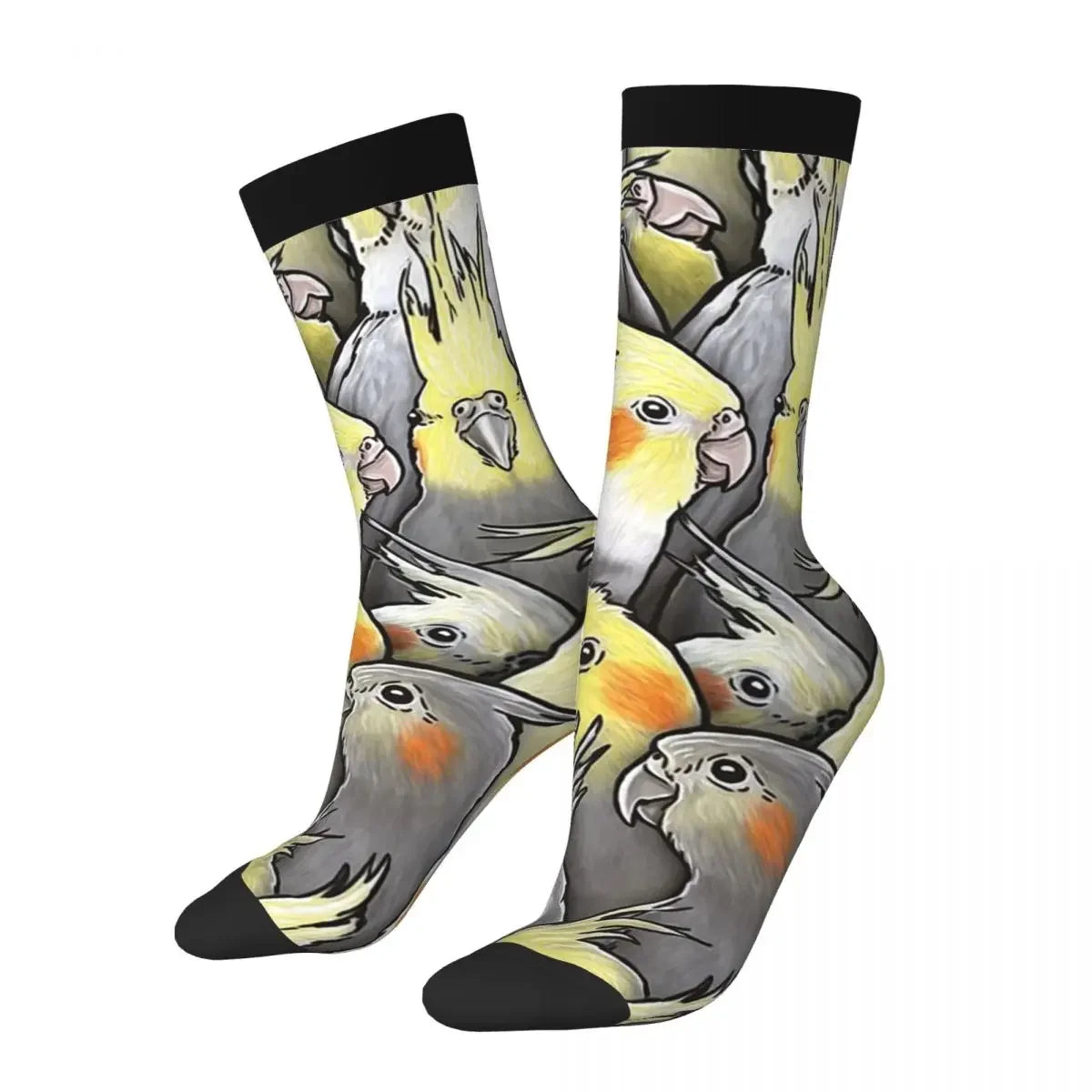 Cockatiel Art Print Crew Socks | Bon Bon Bird Toys