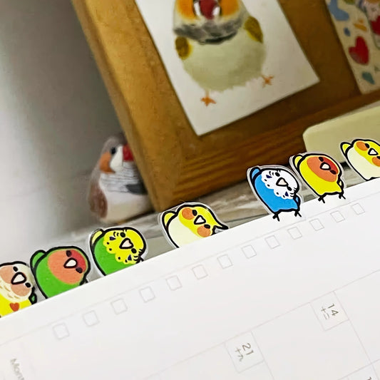 Chubby Bird Planner Index Tab Stickers | Bon Bon Bird Toys