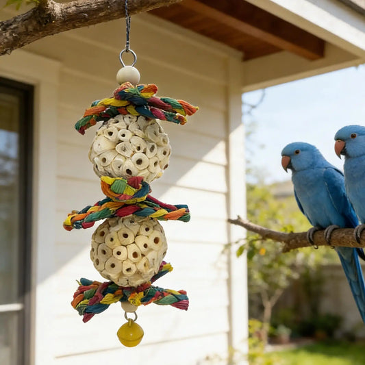 Sola Ball Chew & Shred Toy for Birds | Bon Bon Bird Toys