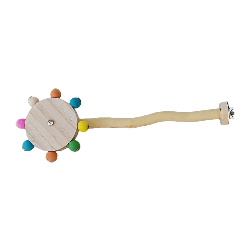 Spinning Bead Wheel Perch Toy for Birds | Bon Bon Bird Toys