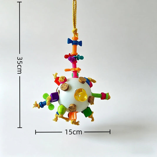 Foraging Ball Puzzle Toy for Medium Parrots | Bon Bon Bird Toys