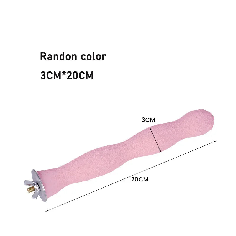 Sand-Coated Claw Grinding Perch Stick | Bon Bon Bird Toys