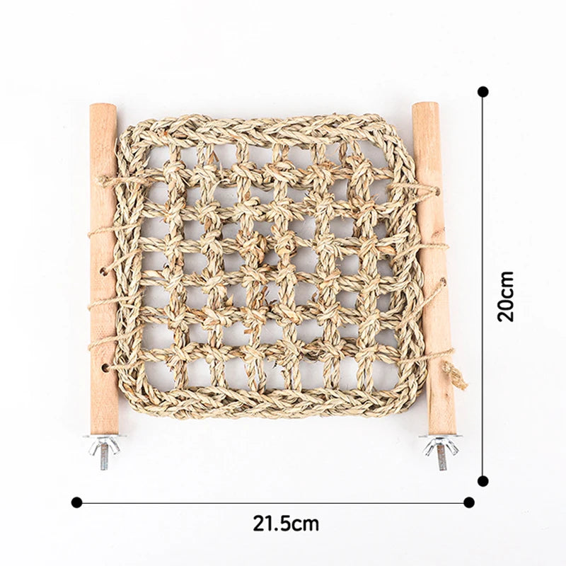 Woven Seagrass Platform Perch for Birds | Bon Bon Bird Toys