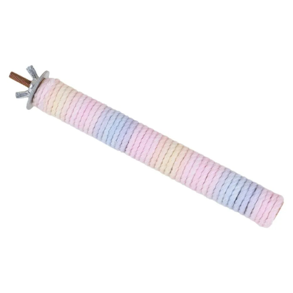 Colorful Cotton Rope Straight Perch for Bird Cages