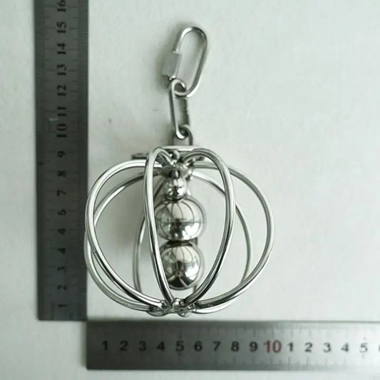 Stainless Steel Wire Ball Rattle Toy for Parrots