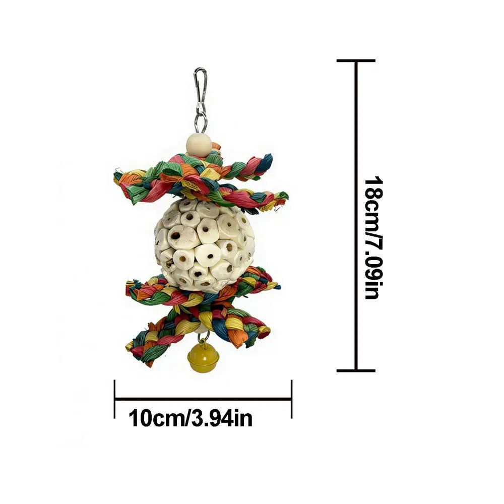 Sola Ball Chew & Shred Toy for Birds | Bon Bon Bird Toys