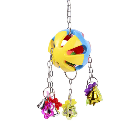 Acrylic Bell Ball Bird Toy with Flower Charms | Bon Bon Bird Toys