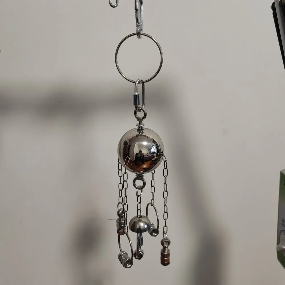 Handmade Stainless Steel Hardware Puzzle Toy for Large Parrots