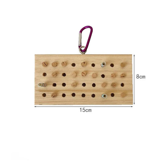 Wooden Plug Chew Board for Birds | Bon Bon Bird Toys
