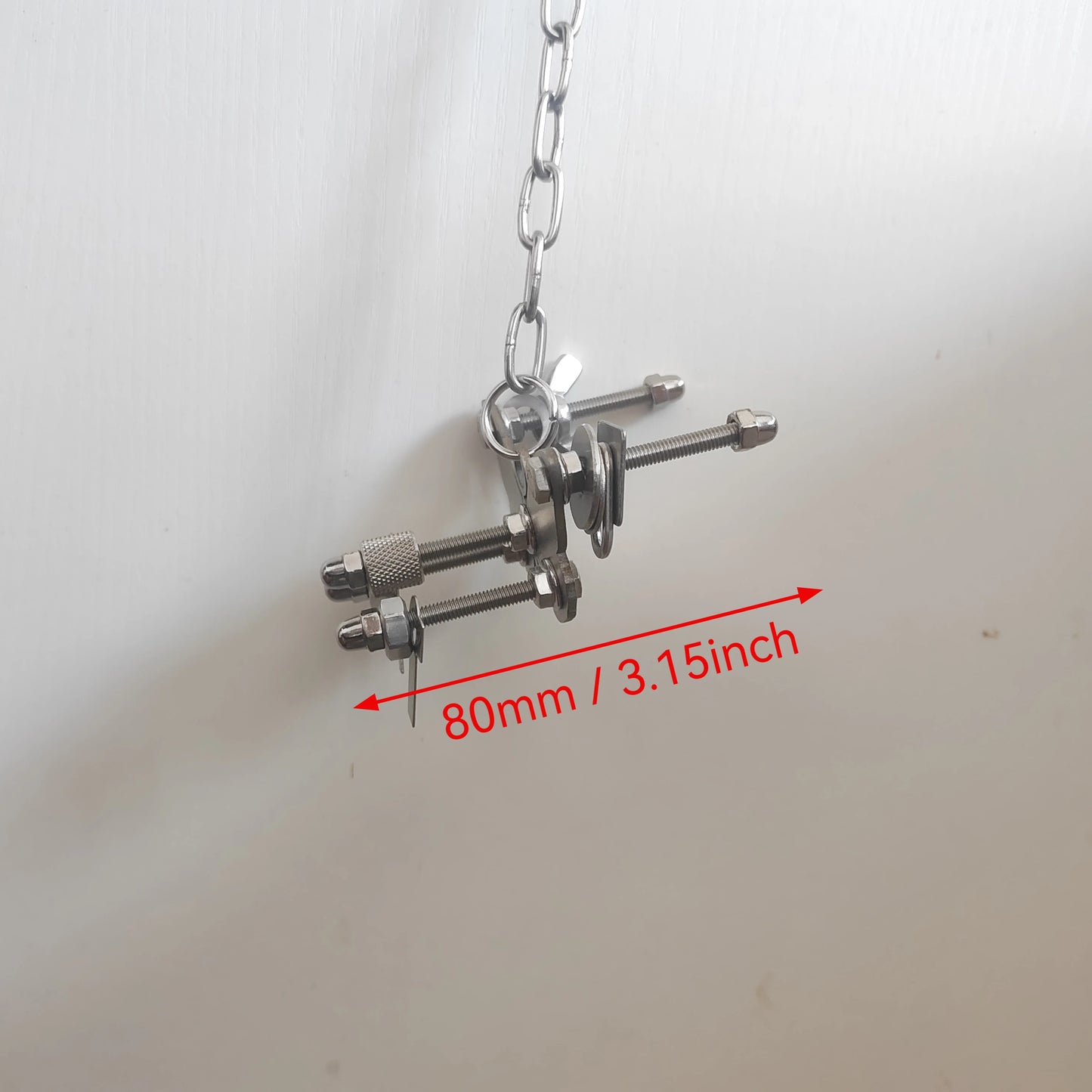 Stainless Steel Cross-Bar Parrot Puzzle Toy with Bell | Bon Bon Bird Toys