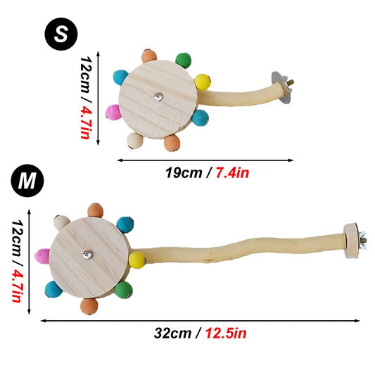 Spinning Bead Wheel Perch Toy for Birds | Bon Bon Bird Toys