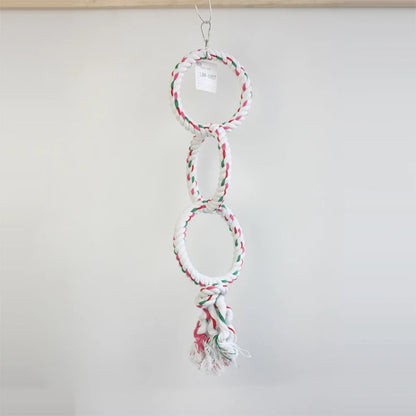 Cotton Rope Ring Climbing Toy for Birds