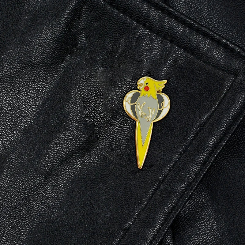 Cockatiel Enamel Pin | Bon Bon Bird Toys