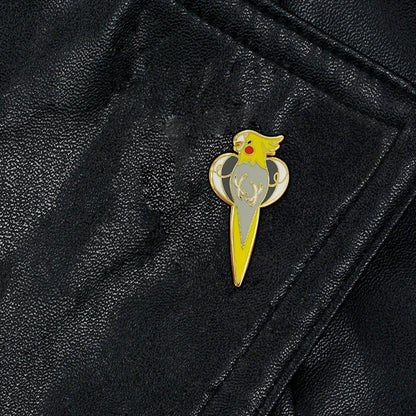 Cockatiel Enamel Pin | Bon Bon Bird Toys
