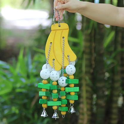 Fruit-Shaped Wooden Chew Toys for Parrots | Bon Bon Bird Toys