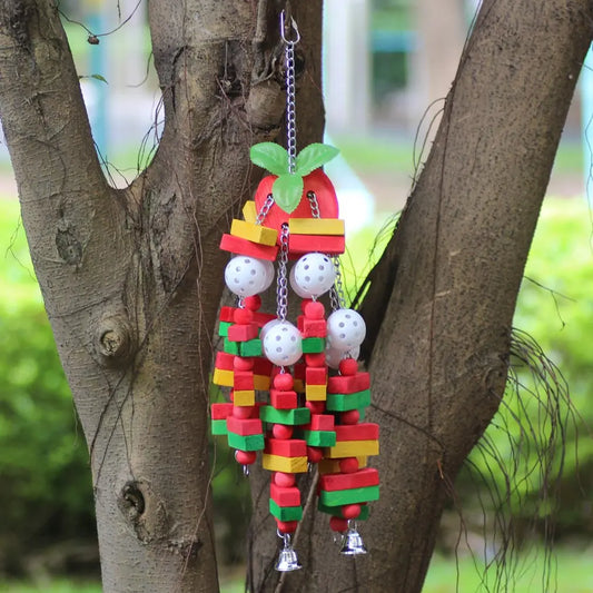 Fruit-Shaped Wooden Chew Toys for Parrots | Bon Bon Bird Toys