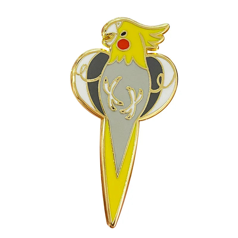 Cockatiel Enamel Pin | Bon Bon Bird Toys