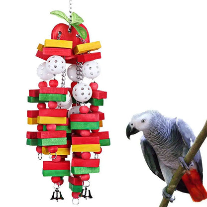 Fruit-Shaped Wooden Chew Toys for Parrots | Bon Bon Bird Toys