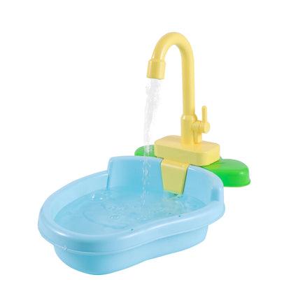 Freestanding Bird Bath with Circulating Faucet | Bon Bon Bird Toys