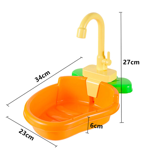 Freestanding Bird Bath with Circulating Faucet | Bon Bon Bird Toys