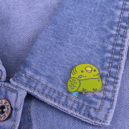 Chubby Budgie Enamel Pin | Bon Bon Bird Toys