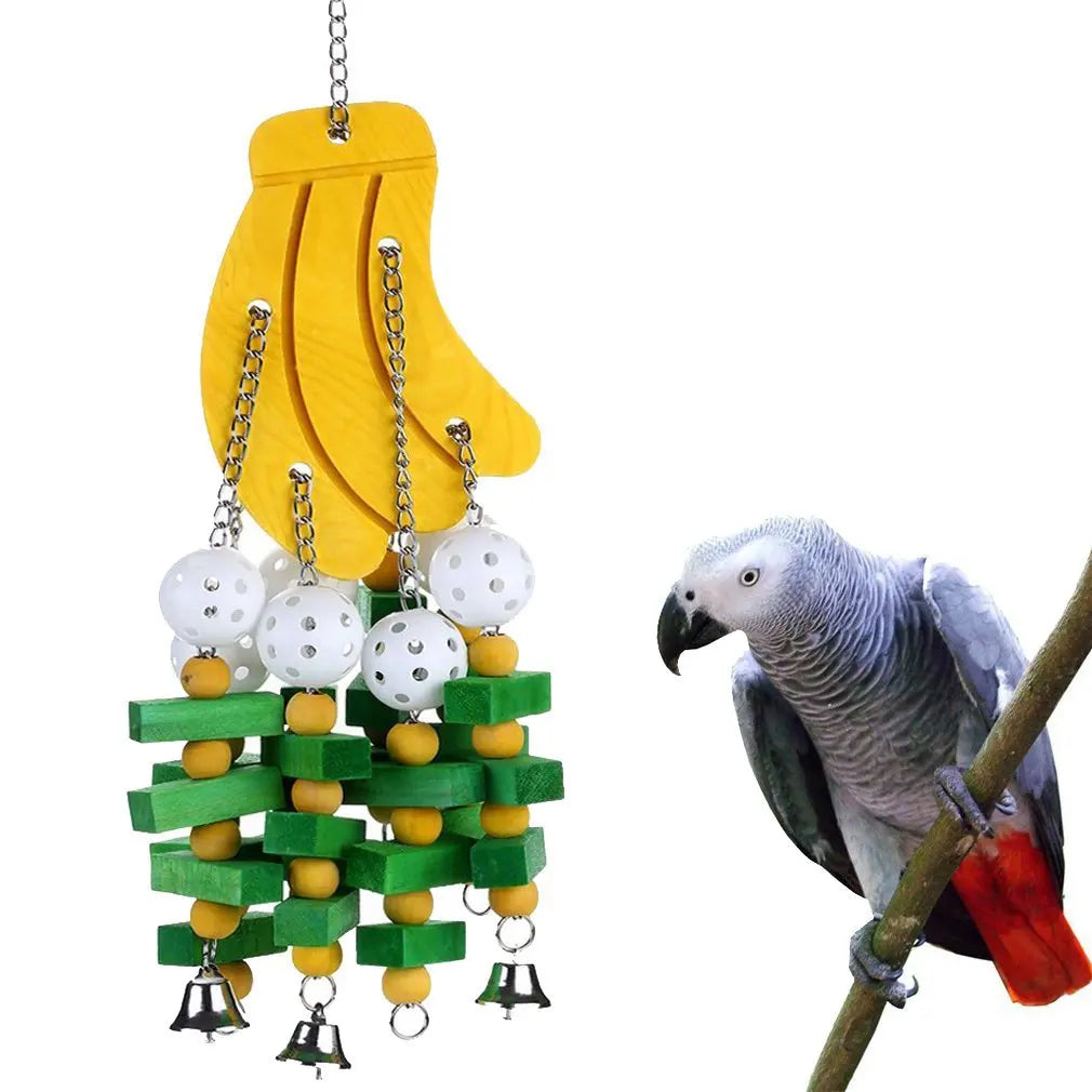 Fruit-Shaped Wooden Chew Toys for Parrots | Bon Bon Bird Toys