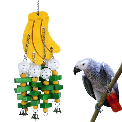 Fruit-Shaped Wooden Chew Toys for Parrots | Bon Bon Bird Toys