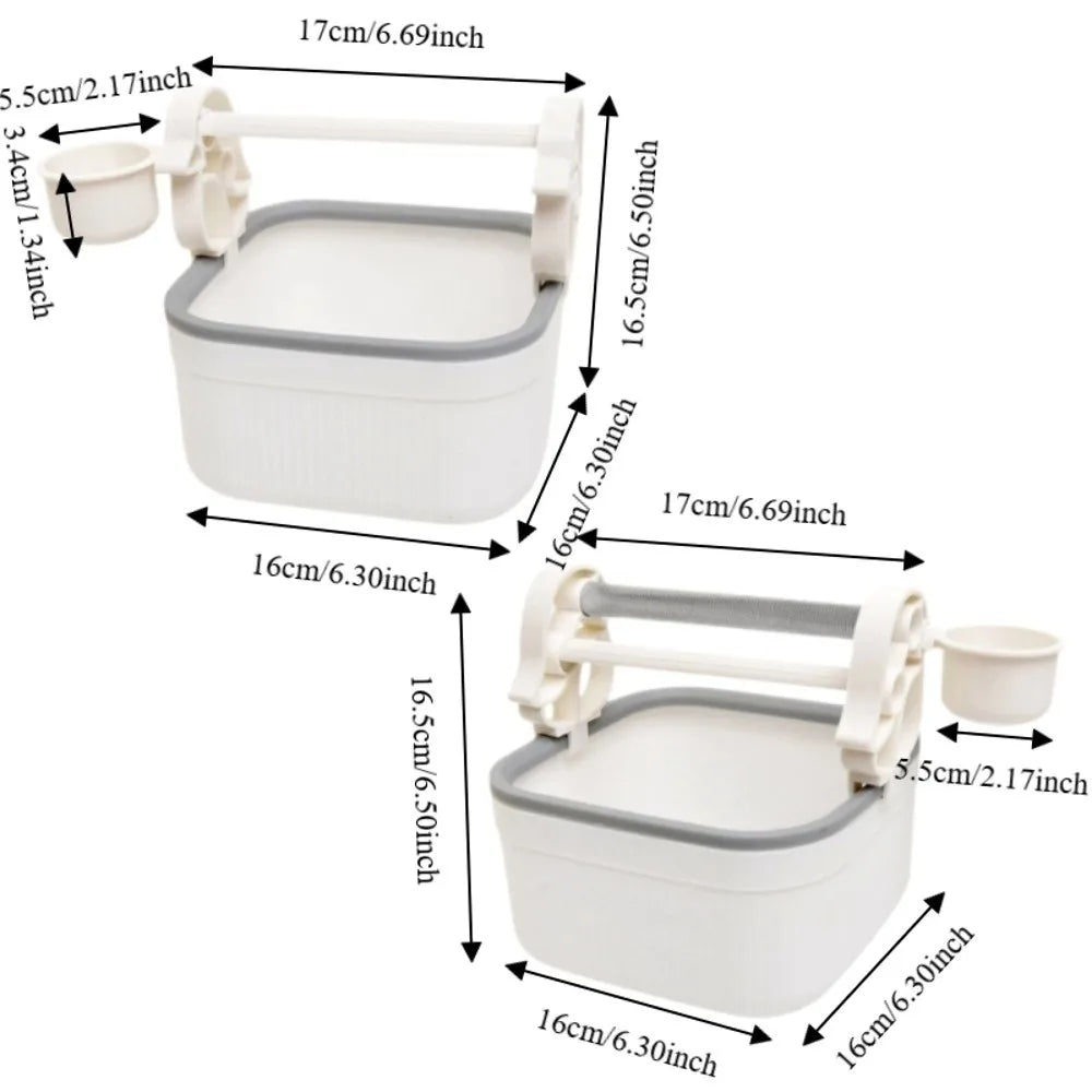 Bird Potty Training Perch with Food Bowl | Bon Bon Bird Toys