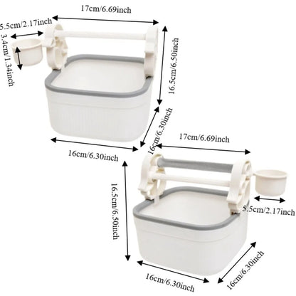 Bird Potty Training Perch with Food Bowl | Bon Bon Bird Toys