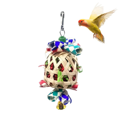 Colorful Paper Lantern Bird Toy for Small & Medium Birds