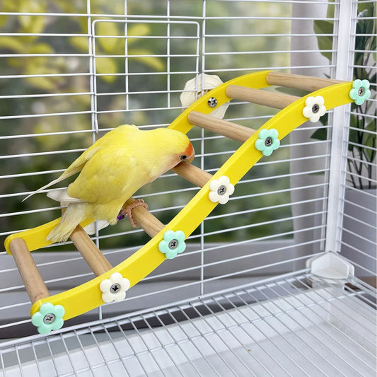 Flower Climbing Ladder Bridge for Birds | Bon Bon Bird Toys