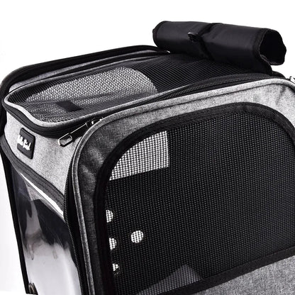 Bird Travel Backpack Carrier with Perch and Feeding Cups