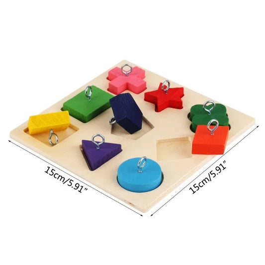 Wooden Block Puzzle Toy for Birds | Bon Bon Bird Toys