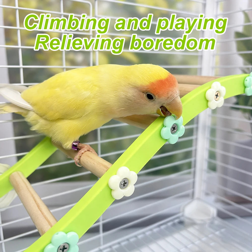 Flower Climbing Ladder Bridge for Birds | Bon Bon Bird Toys