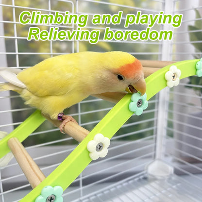 Flower Climbing Ladder Bridge for Birds | Bon Bon Bird Toys