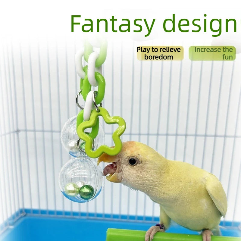 Transparent Hanging Ball Toy for Birds | Bon Bon Bird Toys