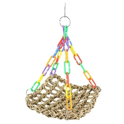 Natural Seagrass Swing Hammock for Birds | Bon Bon Bird Toys
