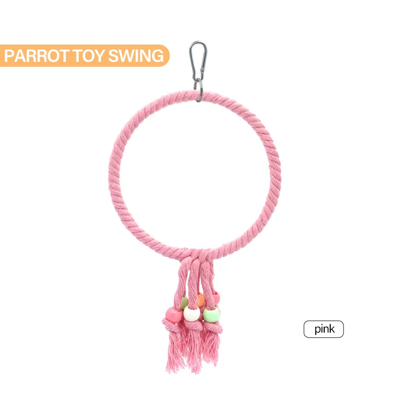 Hemp Rope Ring Swing for Birds | Bon Bon Bird Toys