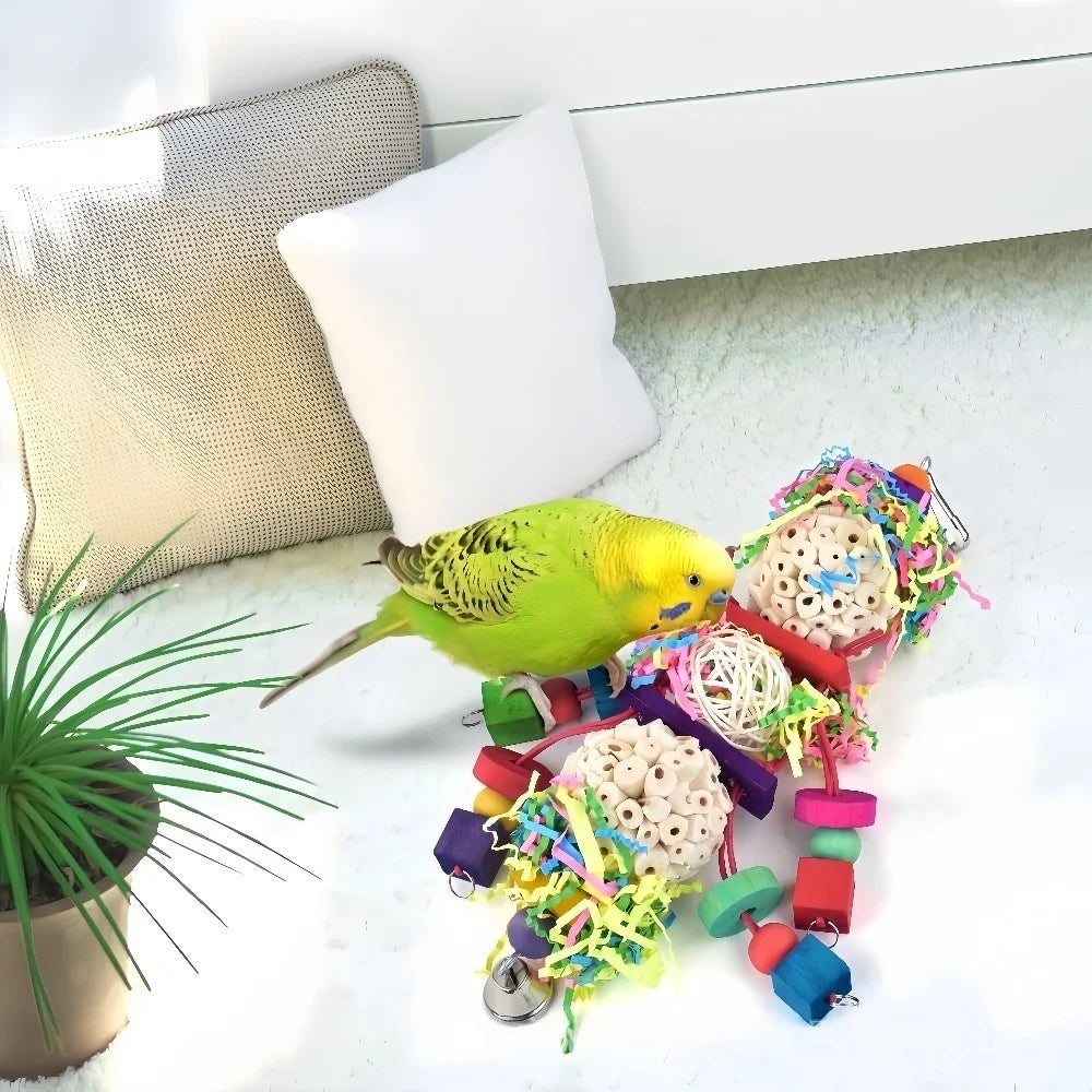Natural Sola Ball Foraging Toy for Birds | Bon Bon Bird Toys