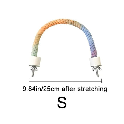 Pastel Twisted Rope Perch for Birds