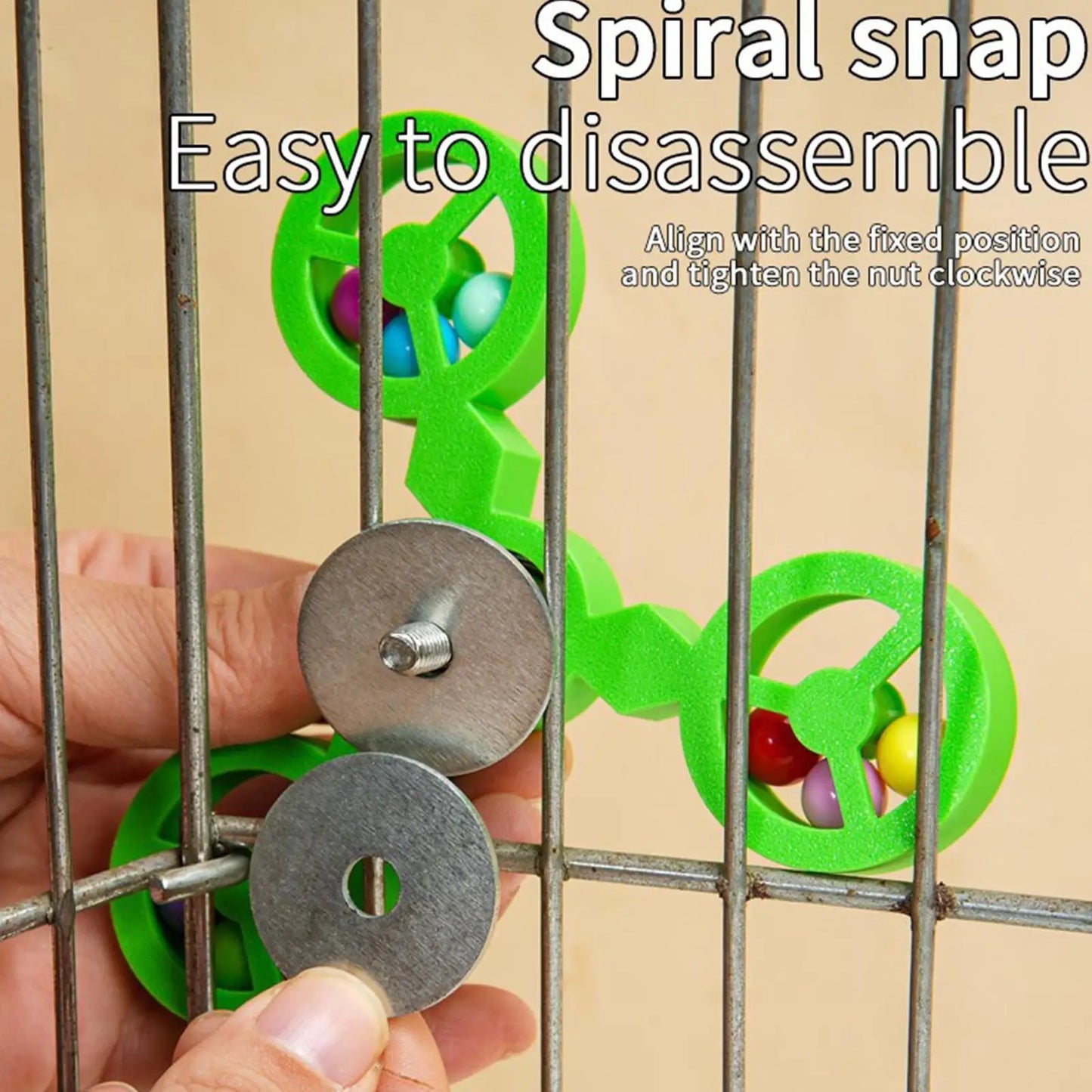Spinning Windmill Rattle Toy for Birds | Bon Bon Bird Toys