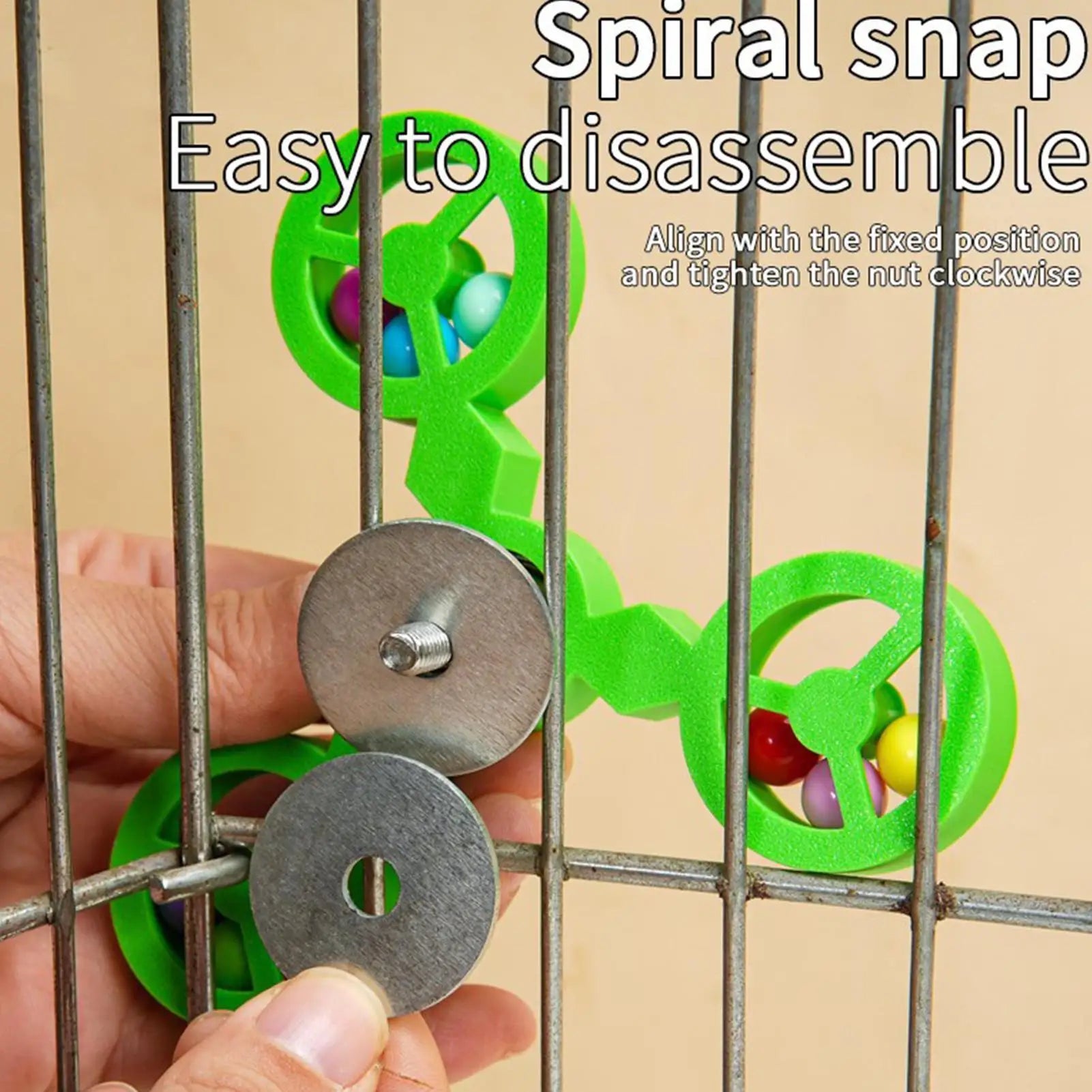Spinning Windmill Rattle Toy for Birds | Bon Bon Bird Toys