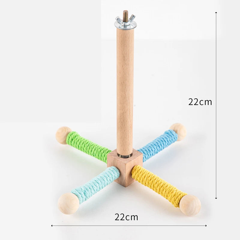 Rotating Windmill Perch Stand for Small Birds | Bon Bon Bird Toys