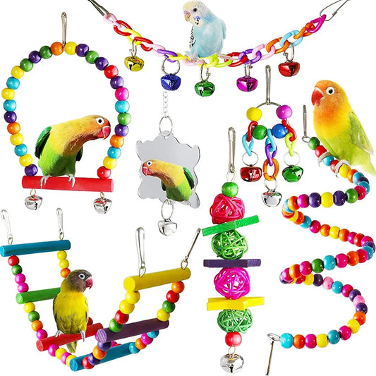 7-Piece Bird Toy Set for Small Parrots | Bon Bon Bird Toys