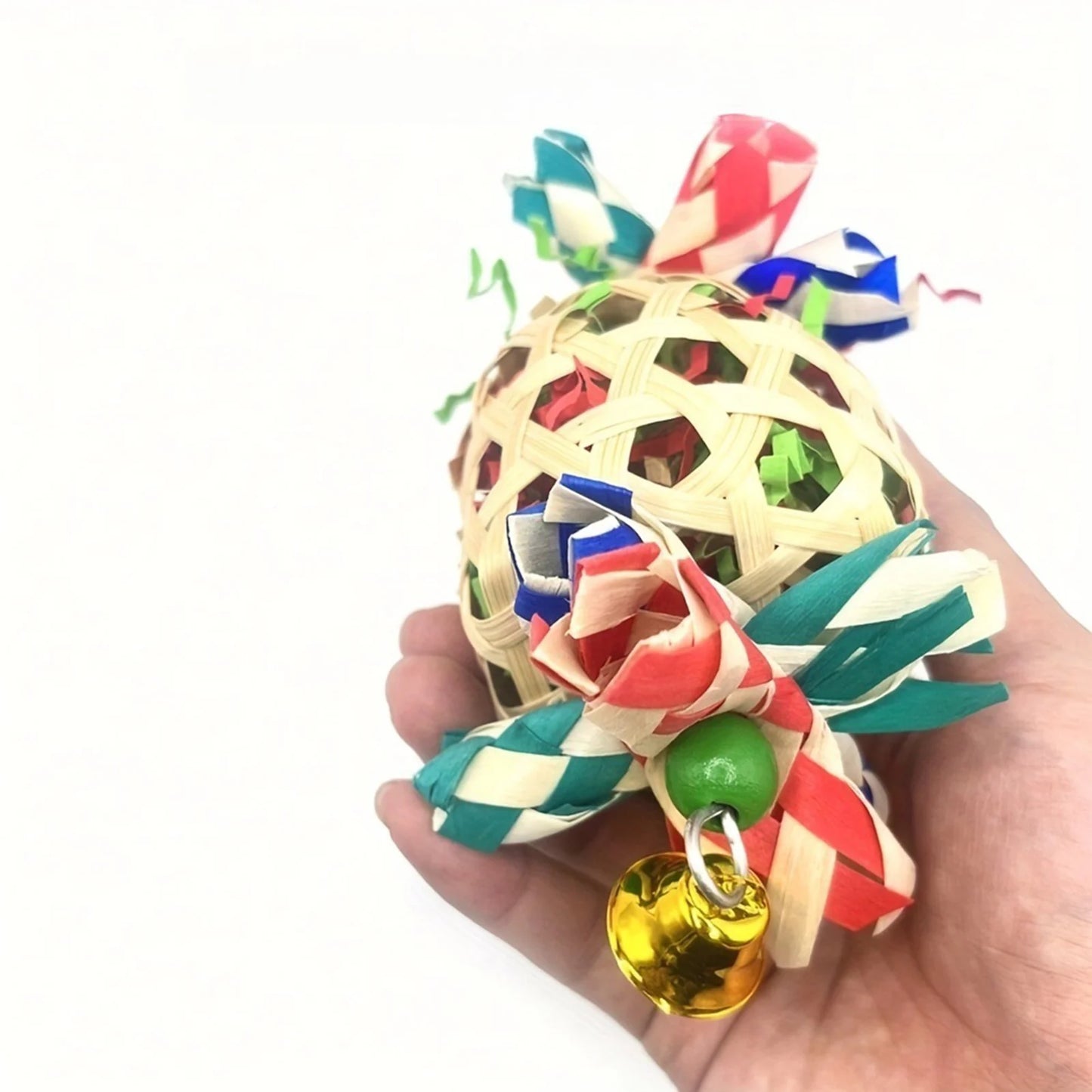 Colorful Paper Lantern Bird Toy for Small & Medium Birds